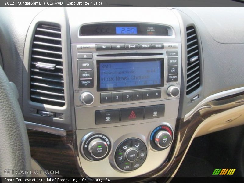 Cabo Bronze / Beige 2012 Hyundai Santa Fe GLS AWD
