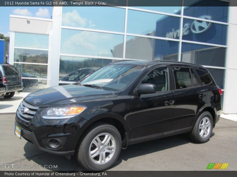 Twilight Black / Gray 2012 Hyundai Santa Fe GLS V6 AWD