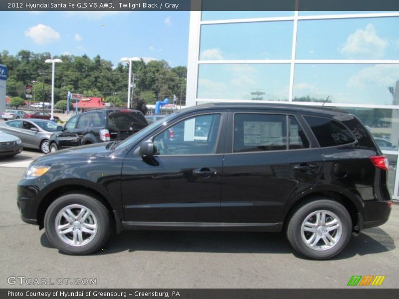 Twilight Black / Gray 2012 Hyundai Santa Fe GLS V6 AWD