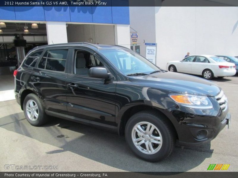 Twilight Black / Gray 2012 Hyundai Santa Fe GLS V6 AWD