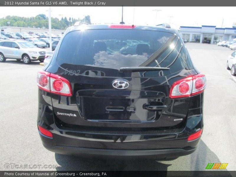 Twilight Black / Gray 2012 Hyundai Santa Fe GLS V6 AWD