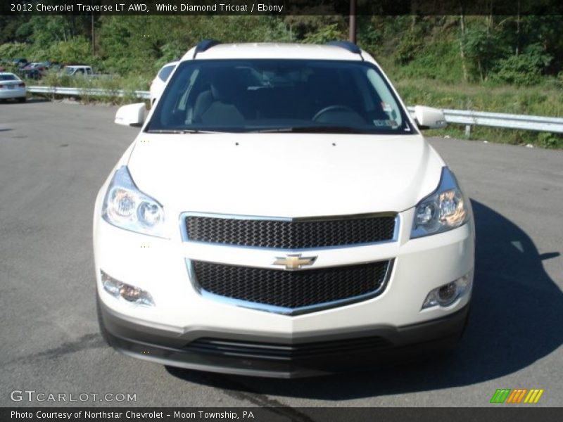 White Diamond Tricoat / Ebony 2012 Chevrolet Traverse LT AWD