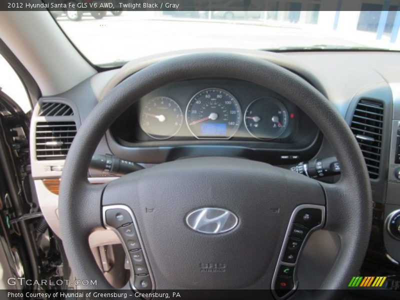 Twilight Black / Gray 2012 Hyundai Santa Fe GLS V6 AWD