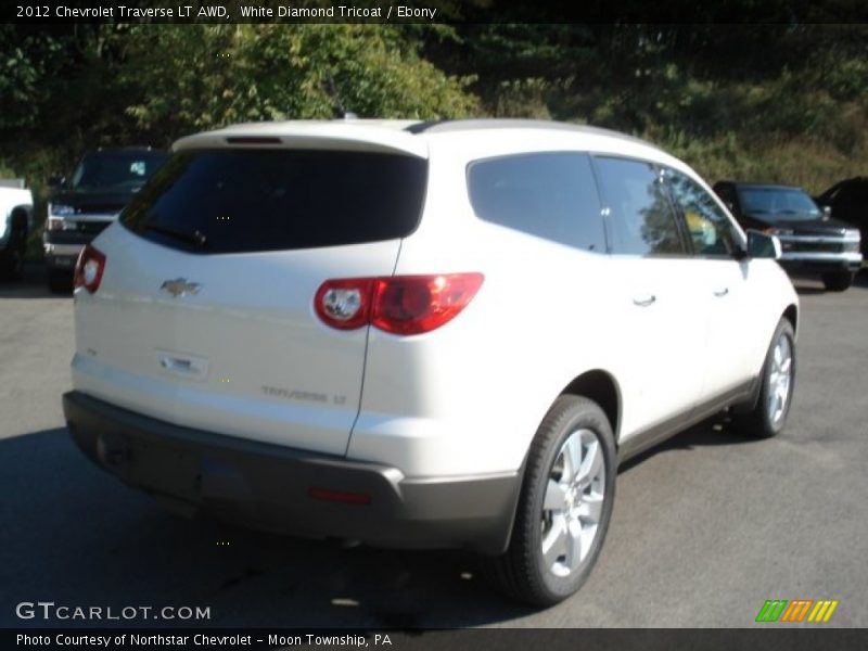 White Diamond Tricoat / Ebony 2012 Chevrolet Traverse LT AWD