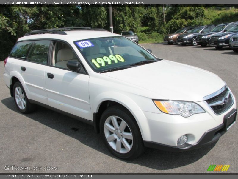 Satin White Pearl / Warm Ivory 2009 Subaru Outback 2.5i Special Edition Wagon
