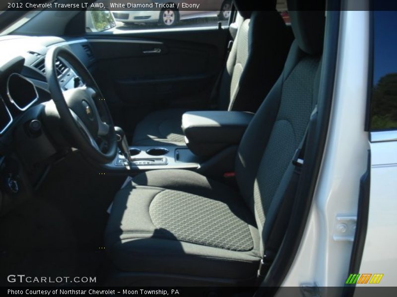 White Diamond Tricoat / Ebony 2012 Chevrolet Traverse LT AWD