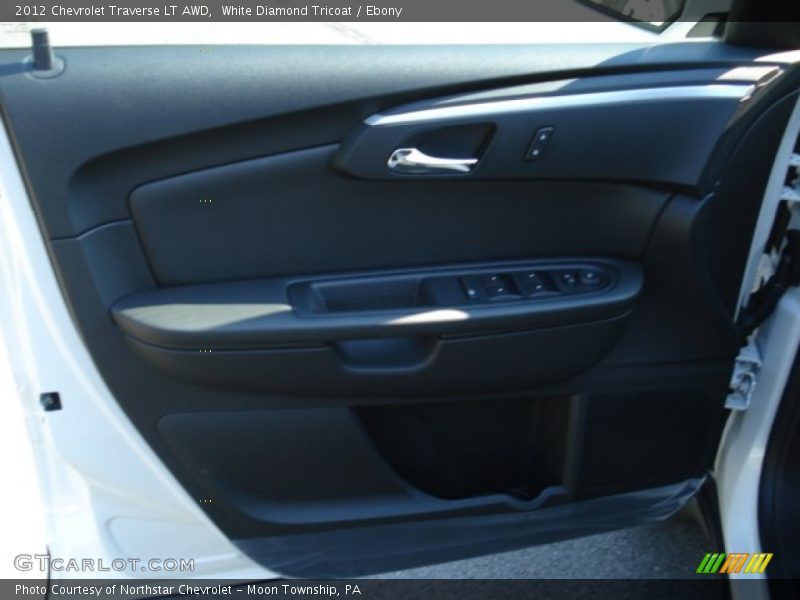 White Diamond Tricoat / Ebony 2012 Chevrolet Traverse LT AWD