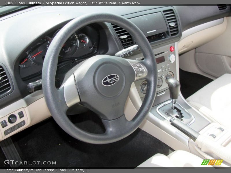 Satin White Pearl / Warm Ivory 2009 Subaru Outback 2.5i Special Edition Wagon