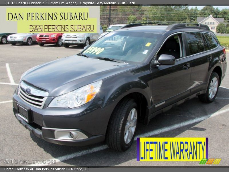Graphite Gray Metallic / Off Black 2011 Subaru Outback 2.5i Premium Wagon