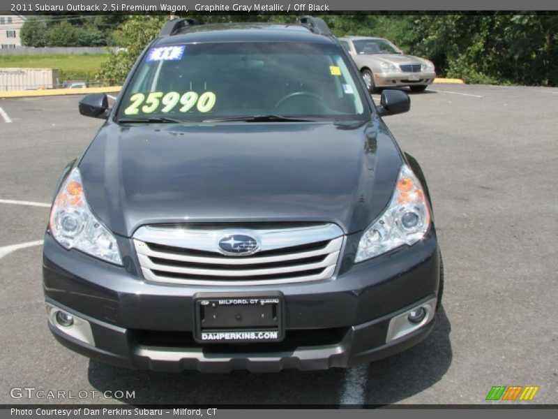 Graphite Gray Metallic / Off Black 2011 Subaru Outback 2.5i Premium Wagon