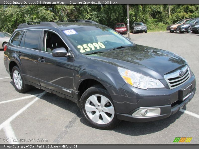 Graphite Gray Metallic / Off Black 2011 Subaru Outback 2.5i Premium Wagon