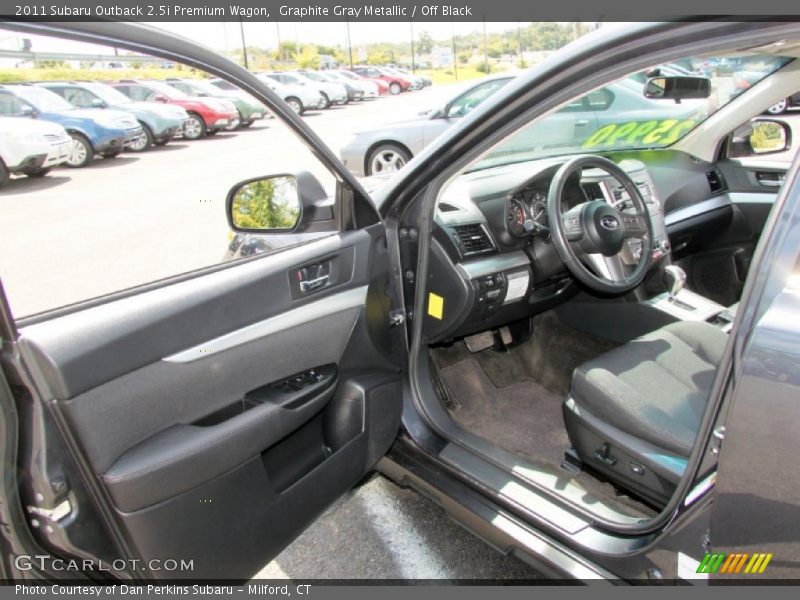 Graphite Gray Metallic / Off Black 2011 Subaru Outback 2.5i Premium Wagon