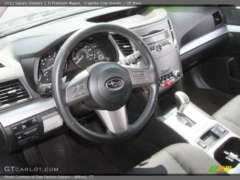 Graphite Gray Metallic / Off Black 2011 Subaru Outback 2.5i Premium Wagon