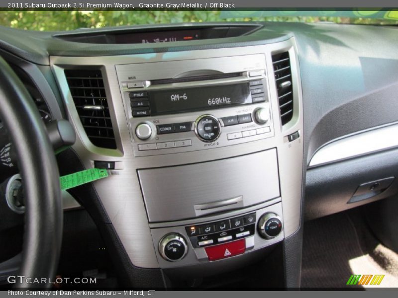 Graphite Gray Metallic / Off Black 2011 Subaru Outback 2.5i Premium Wagon