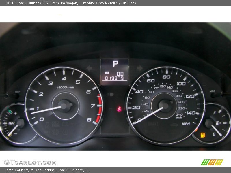 Graphite Gray Metallic / Off Black 2011 Subaru Outback 2.5i Premium Wagon