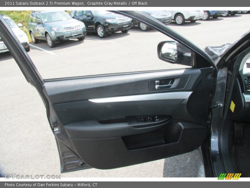 Graphite Gray Metallic / Off Black 2011 Subaru Outback 2.5i Premium Wagon