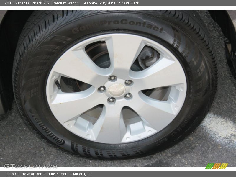 Graphite Gray Metallic / Off Black 2011 Subaru Outback 2.5i Premium Wagon