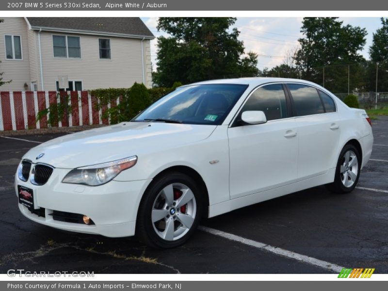 Alpine White / Auburn 2007 BMW 5 Series 530xi Sedan