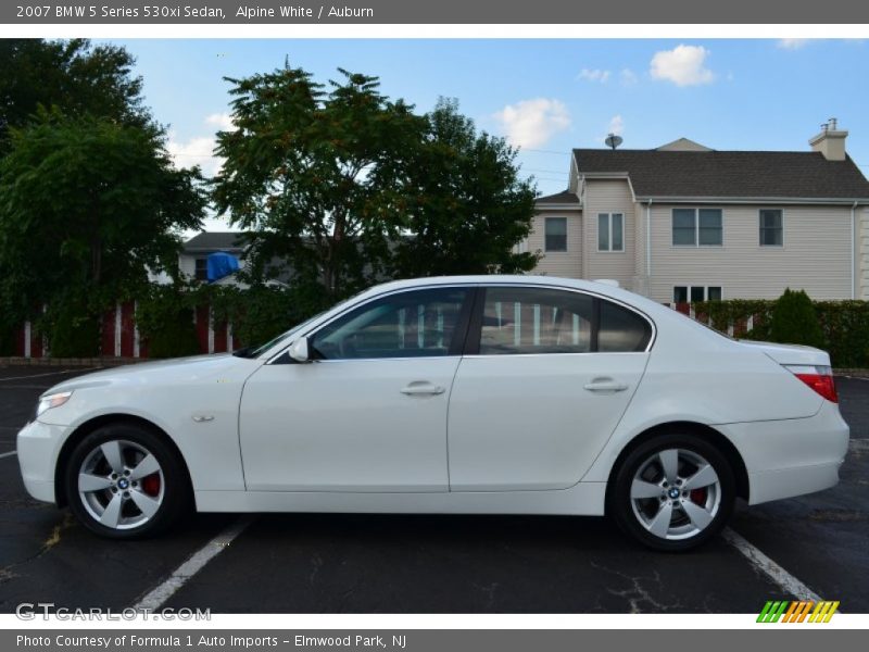 Alpine White / Auburn 2007 BMW 5 Series 530xi Sedan