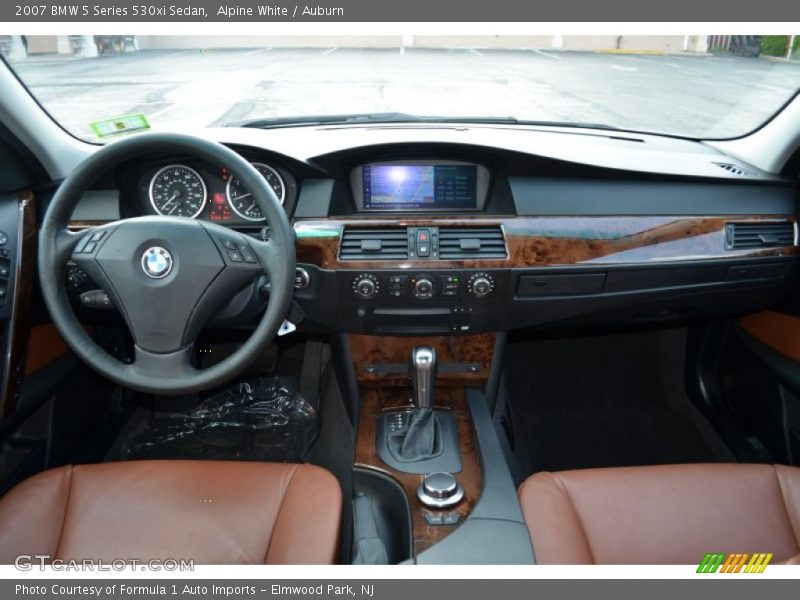 Alpine White / Auburn 2007 BMW 5 Series 530xi Sedan