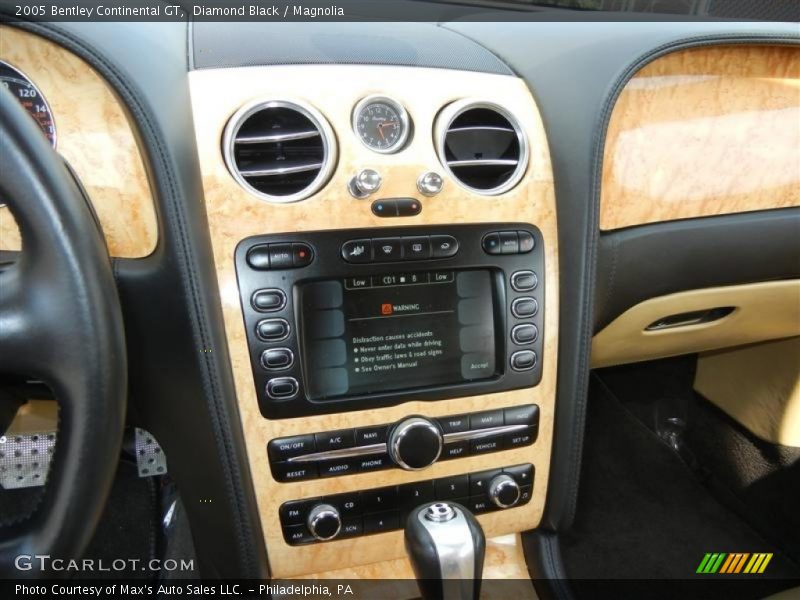 Controls of 2005 Continental GT 