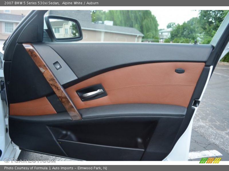 Alpine White / Auburn 2007 BMW 5 Series 530xi Sedan