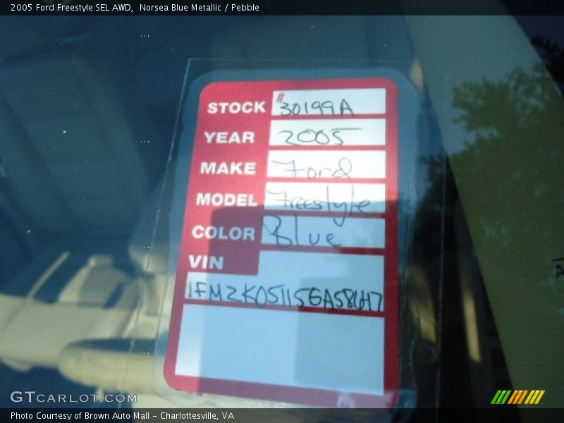 Norsea Blue Metallic / Pebble 2005 Ford Freestyle SEL AWD