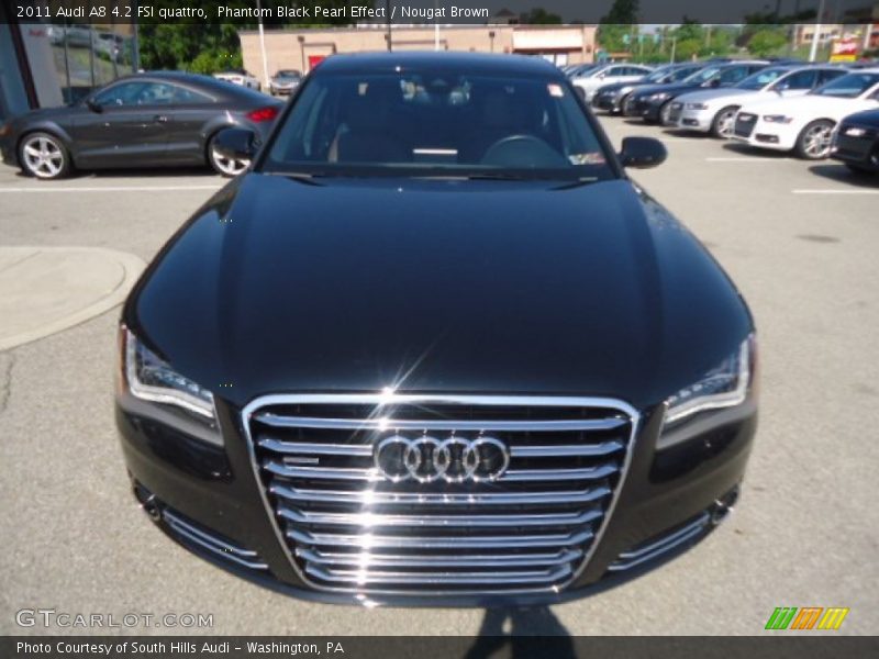 Phantom Black Pearl Effect / Nougat Brown 2011 Audi A8 4.2 FSI quattro
