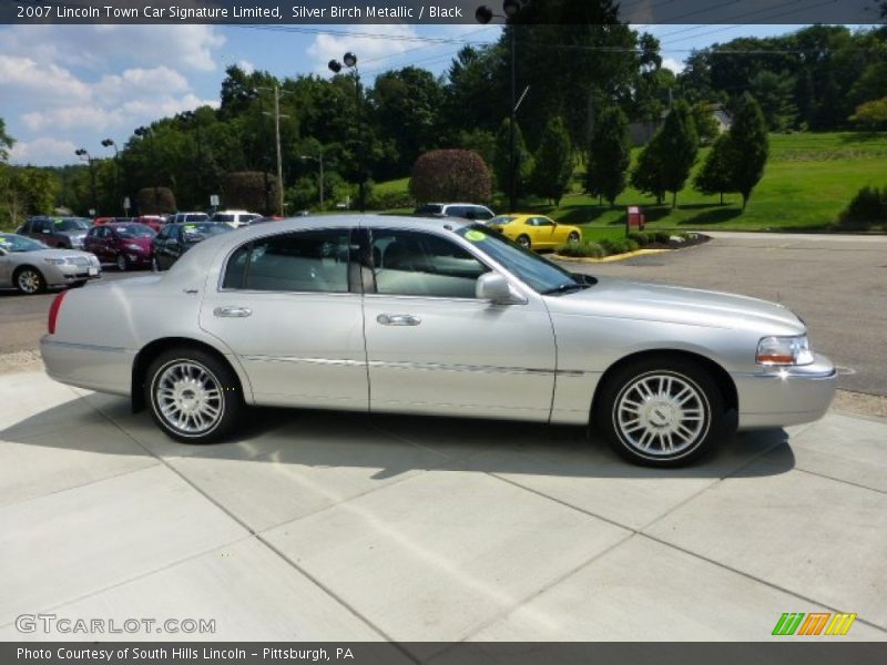 Silver Birch Metallic / Black 2007 Lincoln Town Car Signature Limited
