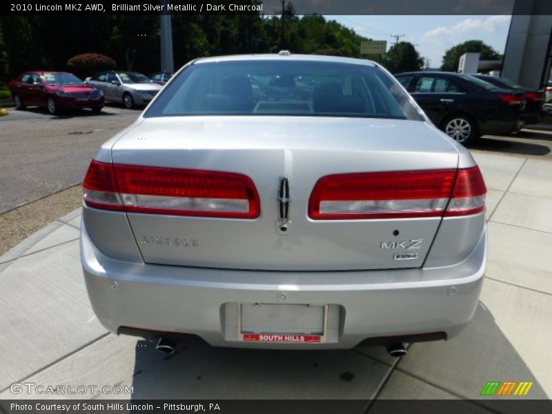 Brilliant Silver Metallic / Dark Charcoal 2010 Lincoln MKZ AWD