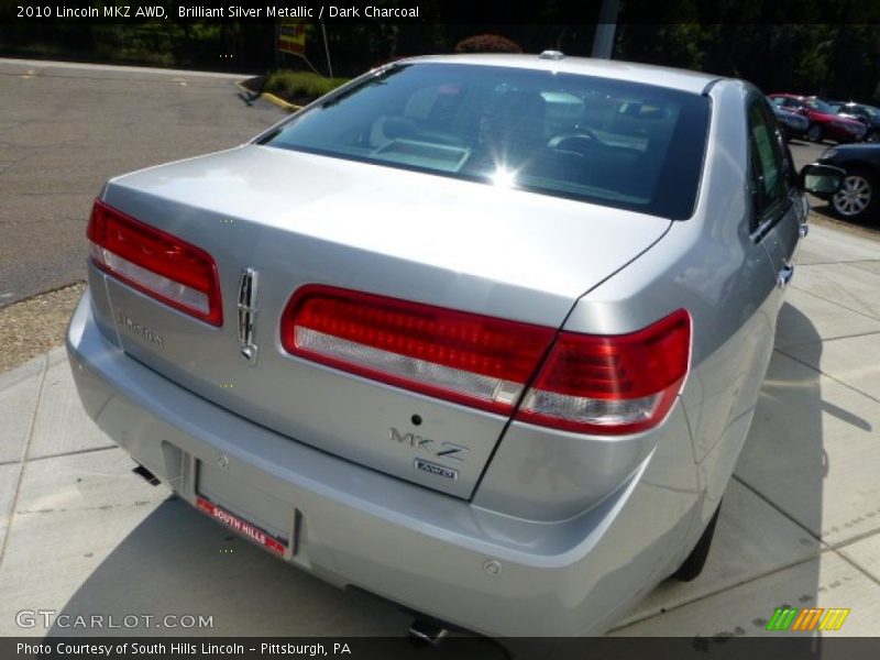 Brilliant Silver Metallic / Dark Charcoal 2010 Lincoln MKZ AWD
