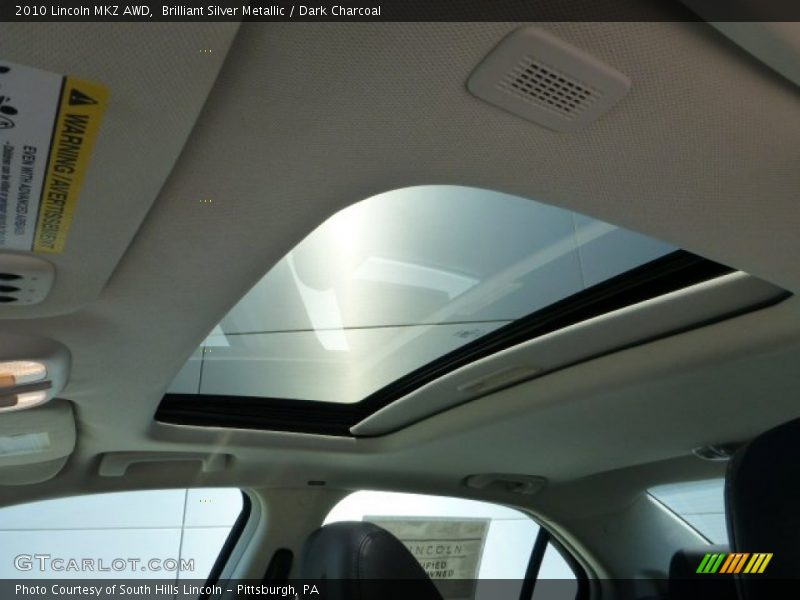 Brilliant Silver Metallic / Dark Charcoal 2010 Lincoln MKZ AWD