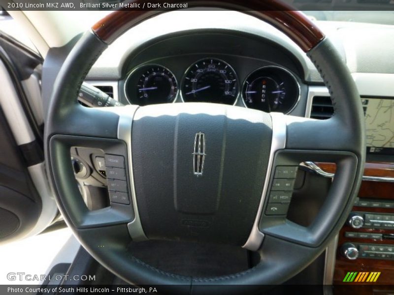 Brilliant Silver Metallic / Dark Charcoal 2010 Lincoln MKZ AWD