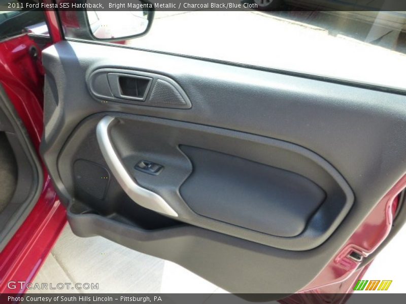 Bright Magenta Metallic / Charcoal Black/Blue Cloth 2011 Ford Fiesta SES Hatchback