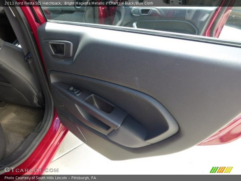 Bright Magenta Metallic / Charcoal Black/Blue Cloth 2011 Ford Fiesta SES Hatchback