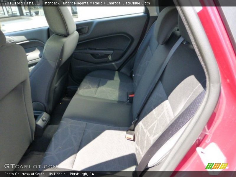 Bright Magenta Metallic / Charcoal Black/Blue Cloth 2011 Ford Fiesta SES Hatchback