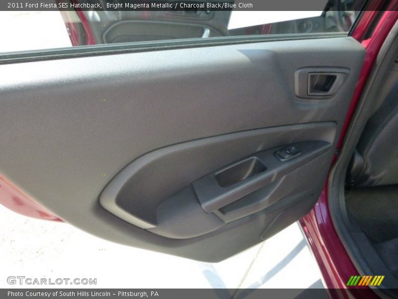 Bright Magenta Metallic / Charcoal Black/Blue Cloth 2011 Ford Fiesta SES Hatchback