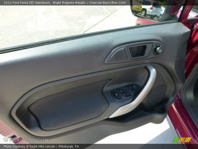 Bright Magenta Metallic / Charcoal Black/Blue Cloth 2011 Ford Fiesta SES Hatchback
