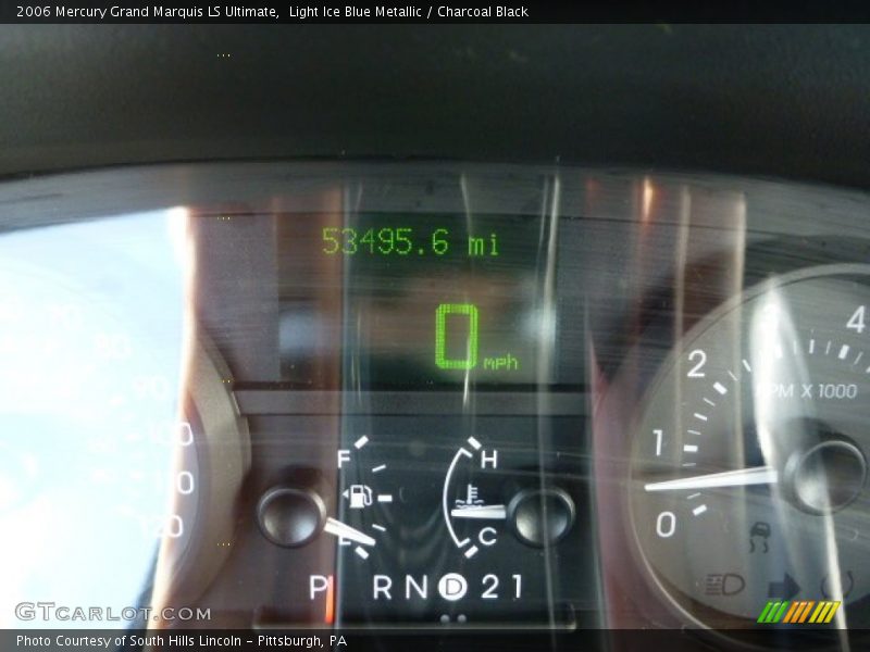 Light Ice Blue Metallic / Charcoal Black 2006 Mercury Grand Marquis LS Ultimate