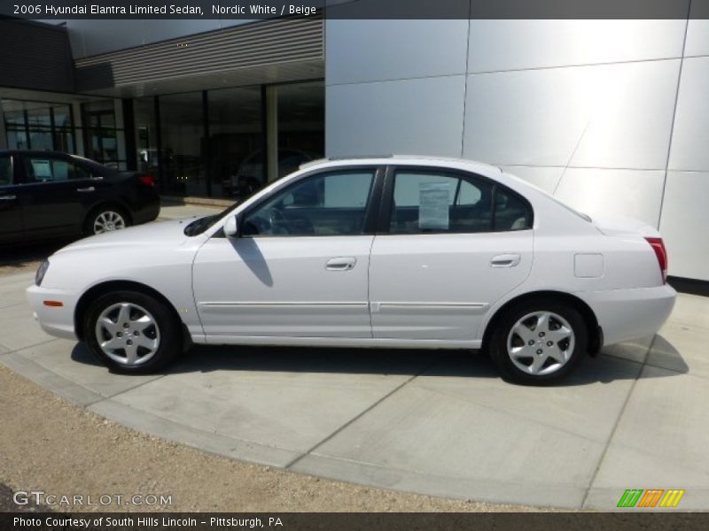 Nordic White / Beige 2006 Hyundai Elantra Limited Sedan