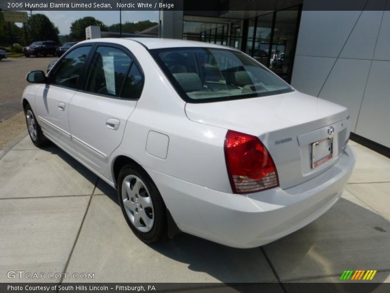 Nordic White / Beige 2006 Hyundai Elantra Limited Sedan