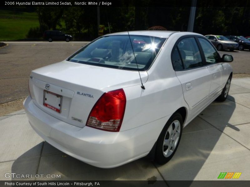 Nordic White / Beige 2006 Hyundai Elantra Limited Sedan