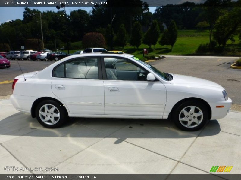 Nordic White / Beige 2006 Hyundai Elantra Limited Sedan