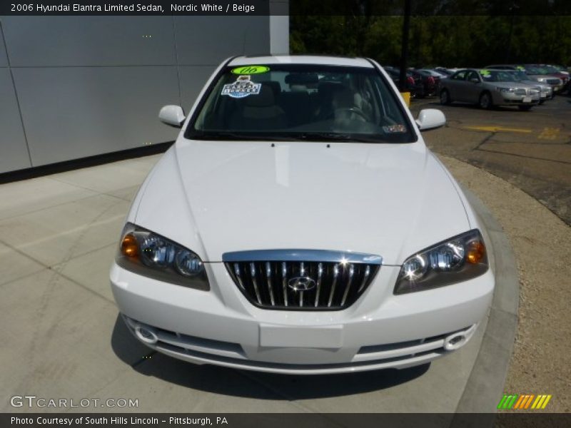 Nordic White / Beige 2006 Hyundai Elantra Limited Sedan