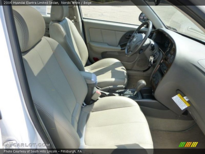 Nordic White / Beige 2006 Hyundai Elantra Limited Sedan