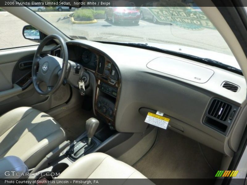 Nordic White / Beige 2006 Hyundai Elantra Limited Sedan