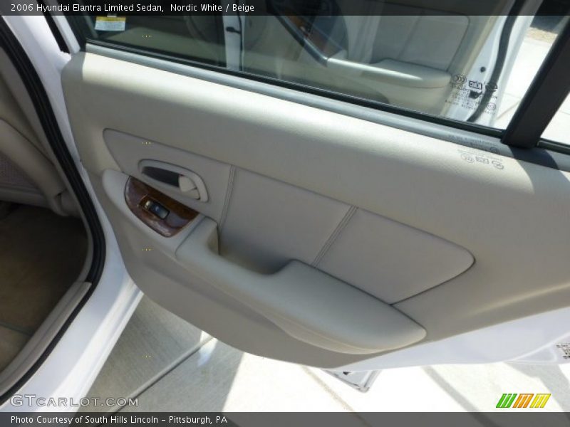 Nordic White / Beige 2006 Hyundai Elantra Limited Sedan