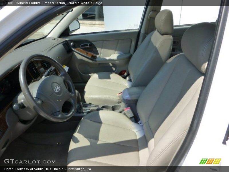 Nordic White / Beige 2006 Hyundai Elantra Limited Sedan