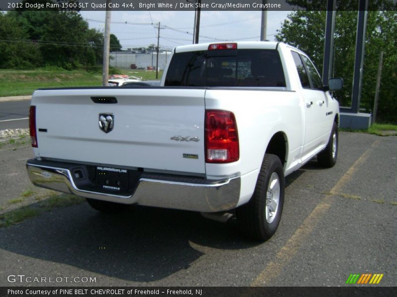 Bright White / Dark Slate Gray/Medium Graystone 2012 Dodge Ram 1500 SLT Quad Cab 4x4