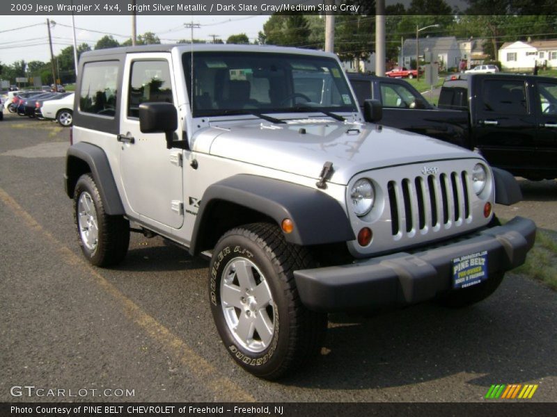 Bright Silver Metallic / Dark Slate Gray/Medium Slate Gray 2009 Jeep Wrangler X 4x4